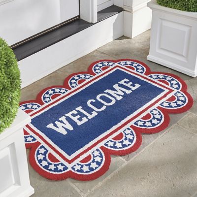 Patriotic HOME Doormat, Summer Welcome Mats