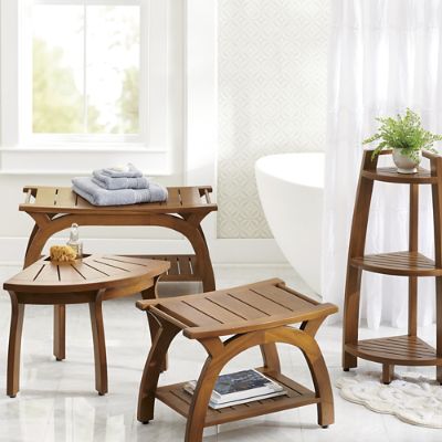 Frontgate teak shower discount bench