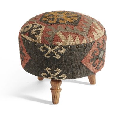 Kilim Round Ottomans | Grandin Road