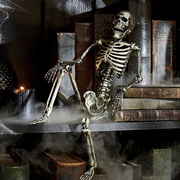 Image of Halloween Gunmetal Tabletop Skeleton