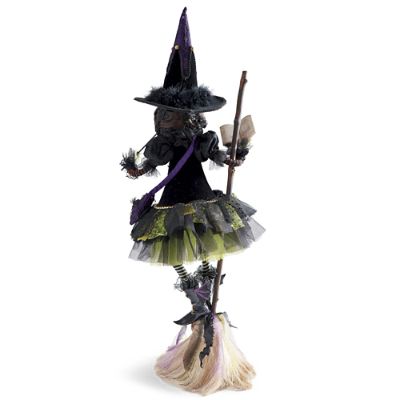 Katherine's Collection Hazel Witch on Broom | Grandin Road