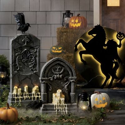 Tombstone with Melting Candles | Grandin Road