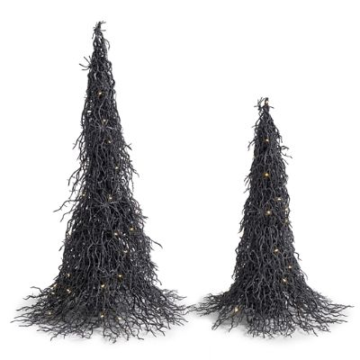 Prelit Spider Twig Trees, Set of Two Grandin Road