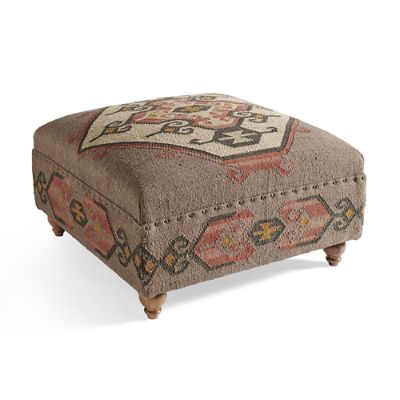 Kilim Coffee Table Ottoman | Grandin Road