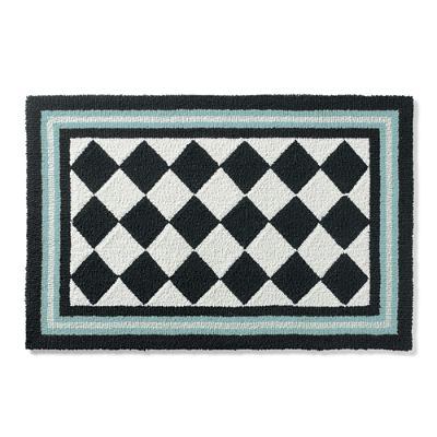Harlequin Border Hooked Door Mat Grandin Road