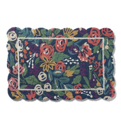 Scattered Floral Hooked Door Mat Grandin Road