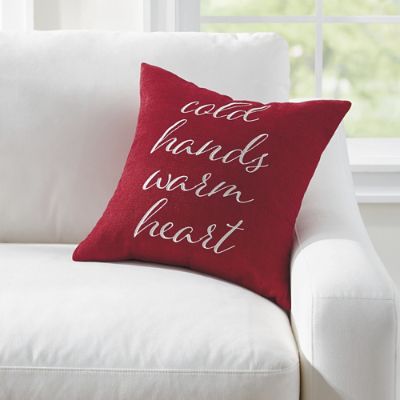 Cold Hands Warm Heart Pillow | Grandin Road