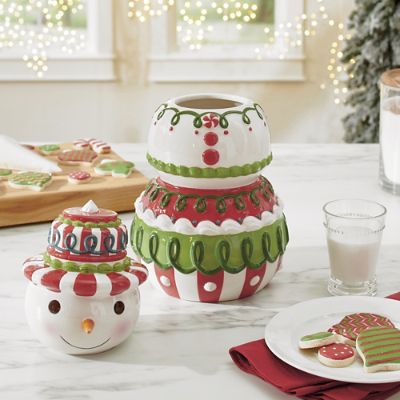 Snowman Cookie Jar | Grandin Road