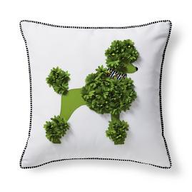 Poodle Topiary Outdoor Pillow