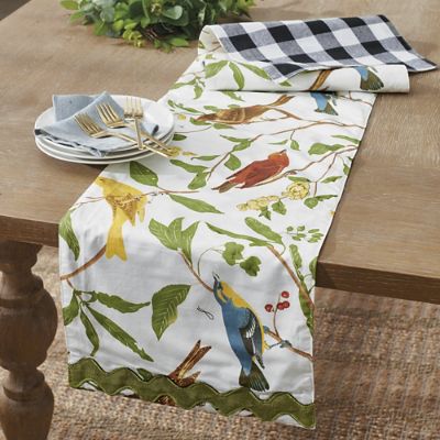 Birds Reversible Table Runner Grandin Road