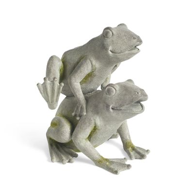 dancing frog garden statue