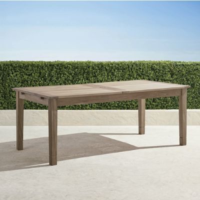 Weathered teak best sale outdoor dining table