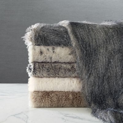 Luxury Faux Fur Throw Frontgate