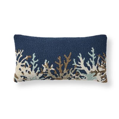 Marina Coral Hooked Lumbar Pillow Grandin Road