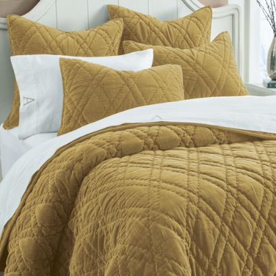 Diamond Stitched Velvet Quilt Grandin Road
