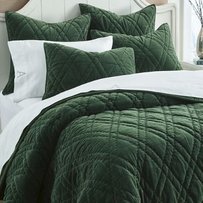 Diamond Stitched Velvet Quilt Grandin Road