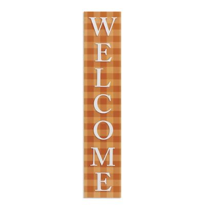 Orange Check Welcome Sign | Grandin Road