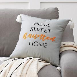 Home Sweet Haunted Home Reversible Pillow