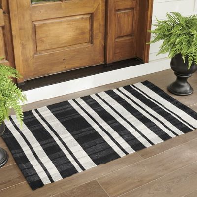 Plaid Layering Door Mat Grandin Road