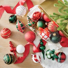 Classic Christmas Ornaments, Set of 20