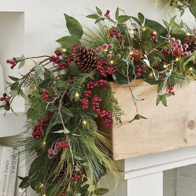 Grande Winter Greens and Berry Floral Design CR1588 : Floral Home