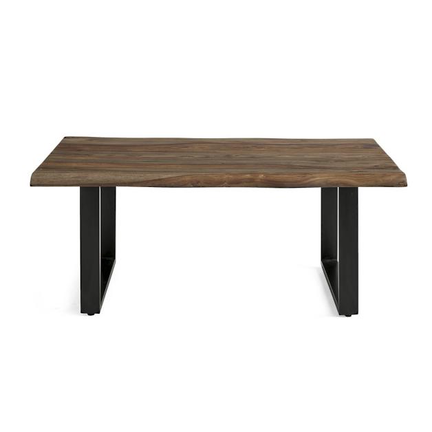 Details about   Wood Base Coffee Table Oak Metal Accessories Coffee Table 
