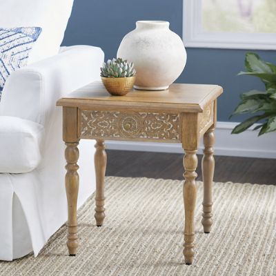 Thea Carved Side Table Grandin Road