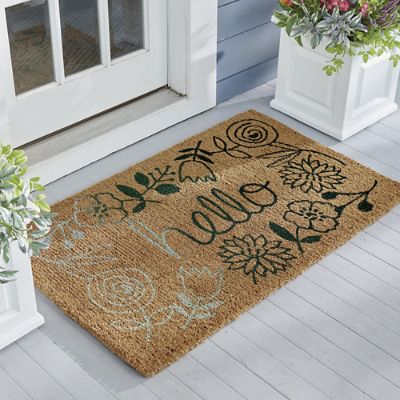 Ombre Hello Coir Door Mat Grandin Road