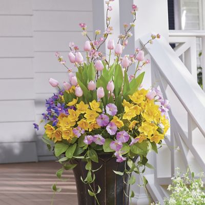 Urn Filler for Spring, Spring Front Porch Planter, Spring Urn Filler for  Outdoors, Spring Floral Arrangement, Spring Planter Filler 