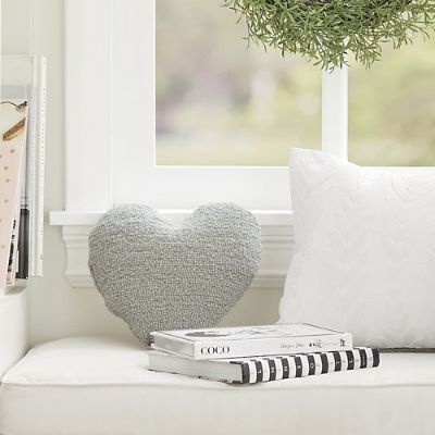 Grey heart outlet cushion