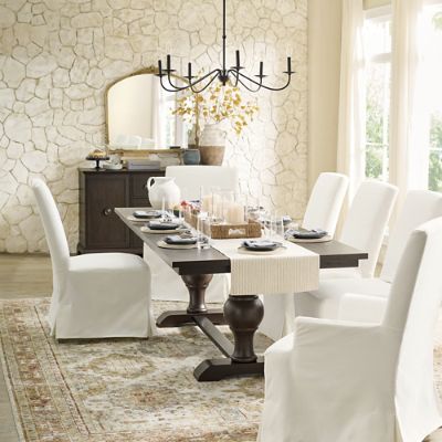 Ava Slipcovered Dining Armchair | Grandin Road