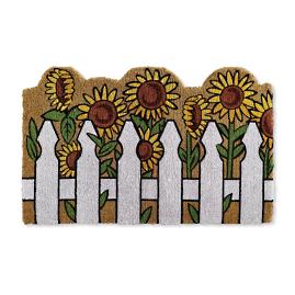 Sunflower Fence Coir Door Mat