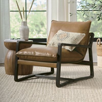 Larkin upholstered swivel online armchair