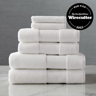 White Classic Resort Collection Soft Bath Towel Set, Luxury Hotel Plush 