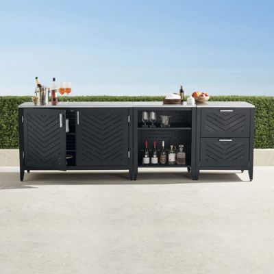 Outdoor Kitchen Island Prep Station Large Potting Bench with Stainless  Steel Top 