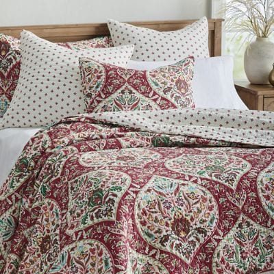 Grandinroad Bliss Cotton Hand-Stitched Sham In Navy – Standard Size, Machine Washable