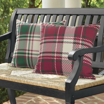 Fireside Christmas Plaid Pillows Grandin Road