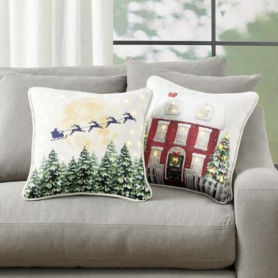Pre-Lit Christmas Pillow | Grandin Road