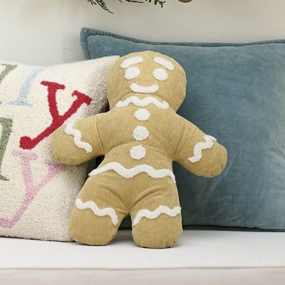 Christmas Gingerbread In The Shape Of A Star Throw Pillow by