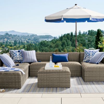 Modular wicker patio online furniture