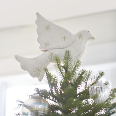 Felt Dove Tree Topper Grandin Road