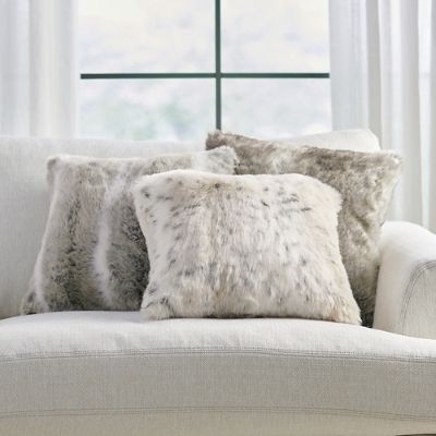 Faux throw pillows sale