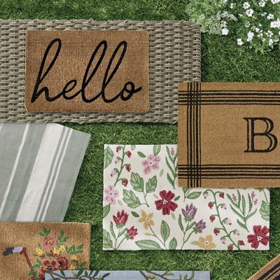 Spring Garden Hooked Door Mat