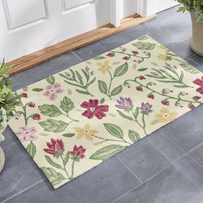 Spring Garden Hooked Door Mat Grandin Road
