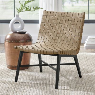 Wisteria woven best sale leather chair