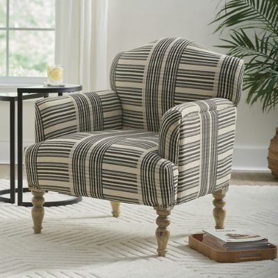 Grey best sale stripe armchair