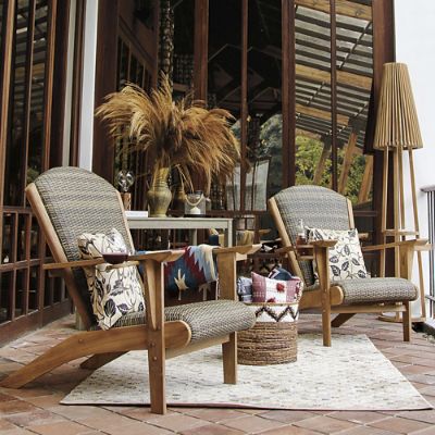 Judah Teak Outdoor Adirondack Chair | Grandin Road