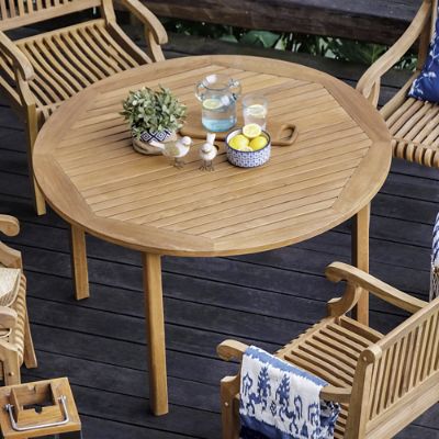 Rosemont Teak Outdoor Dining Table, 48
