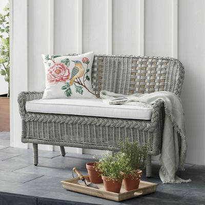 Graylin Wicker Bench | Grandin Road