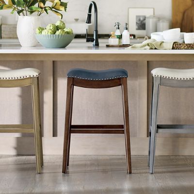 Antique white discount bar stools kitchen